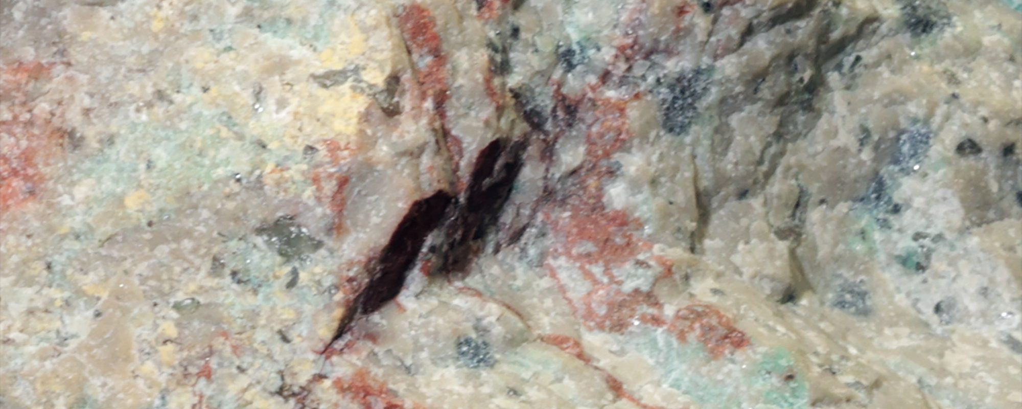 Mineralised rhyolite